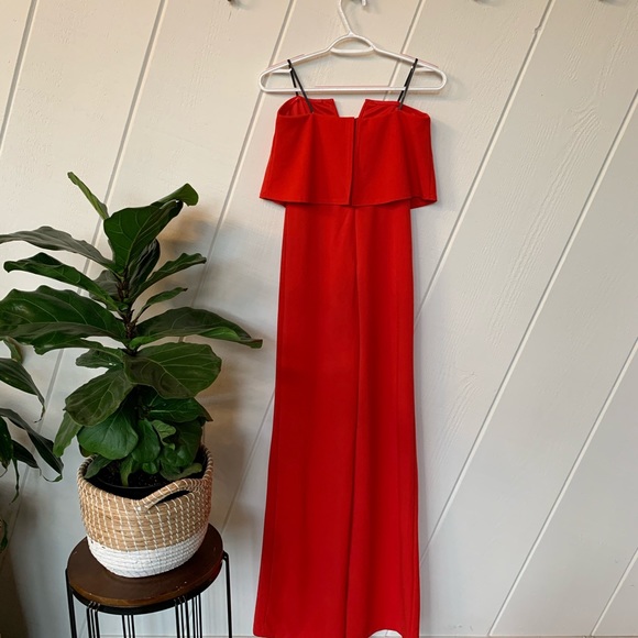 Lulu’s Red Strapless Jumpsuit - Picture 7 of 7